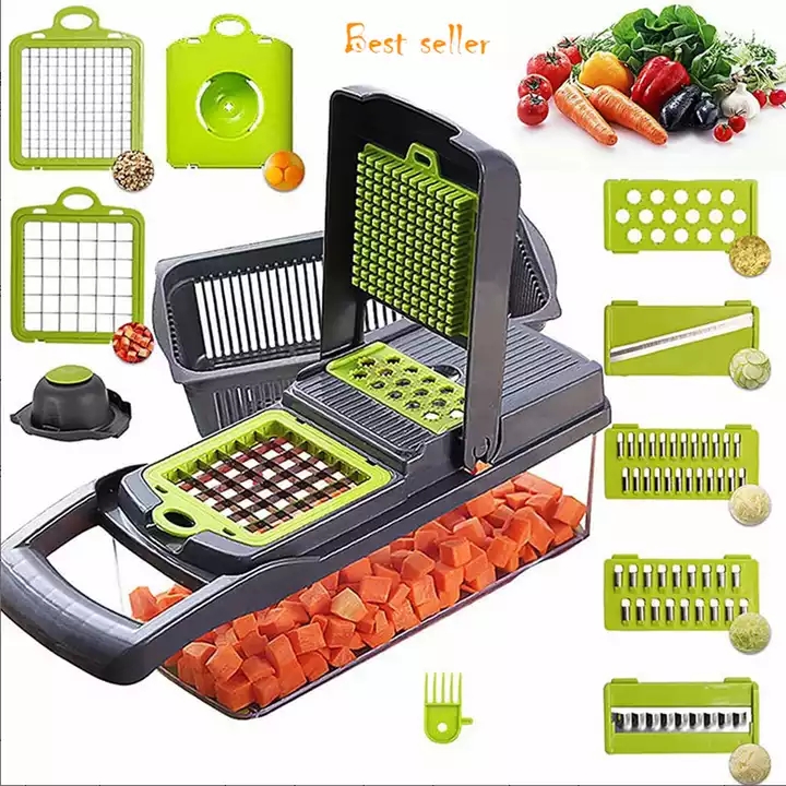 China Multifunctional Vegetable Slicer Cutter Onion Chopper Vegetable  Grater Veggie Chopper With Colander Basket veggie chopper manufacturers and  suppliers